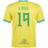 Officiële Voetbalshirt Brazilië G. JESUS 19 Thuis WK 2022 - Heren